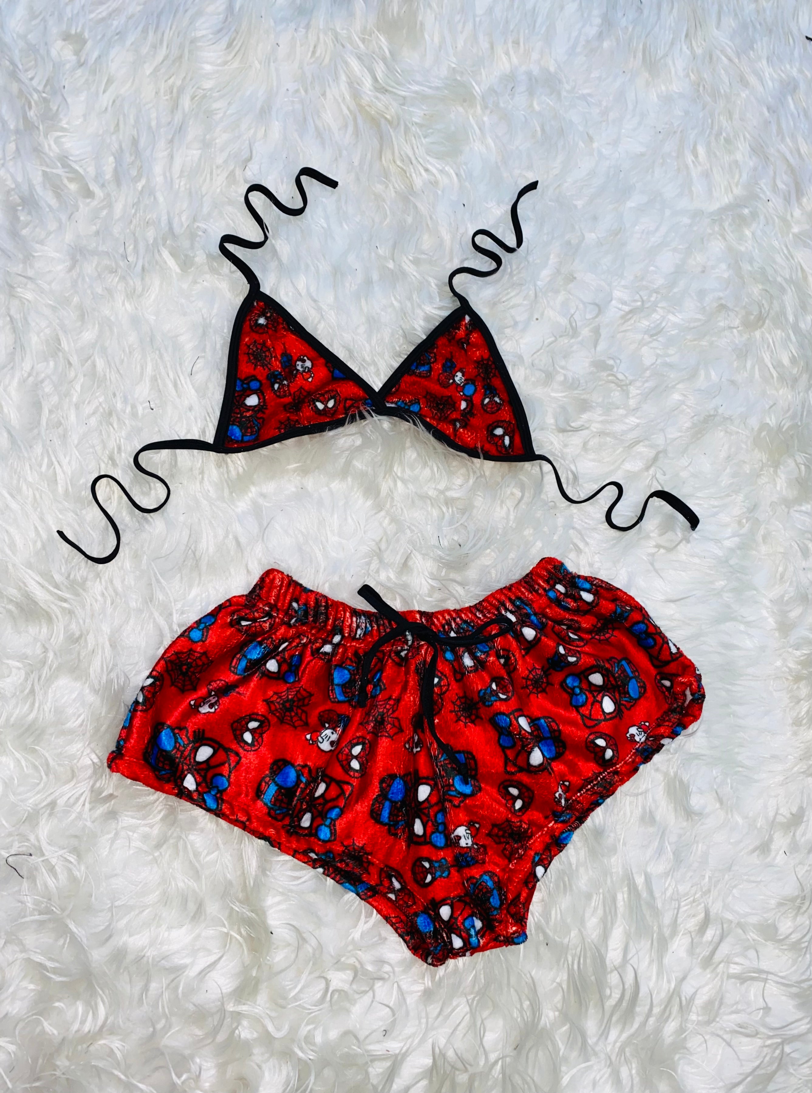 Spider kitty plush matching pijamao c – Fun underwear